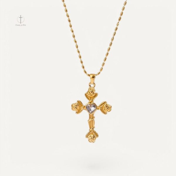 collier-croix-rose-et-coeur-1 Collier Croix Rose et Coeur