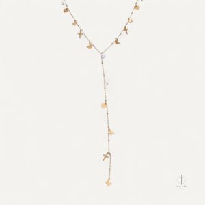 Collier Croix Sautoir à Breloques