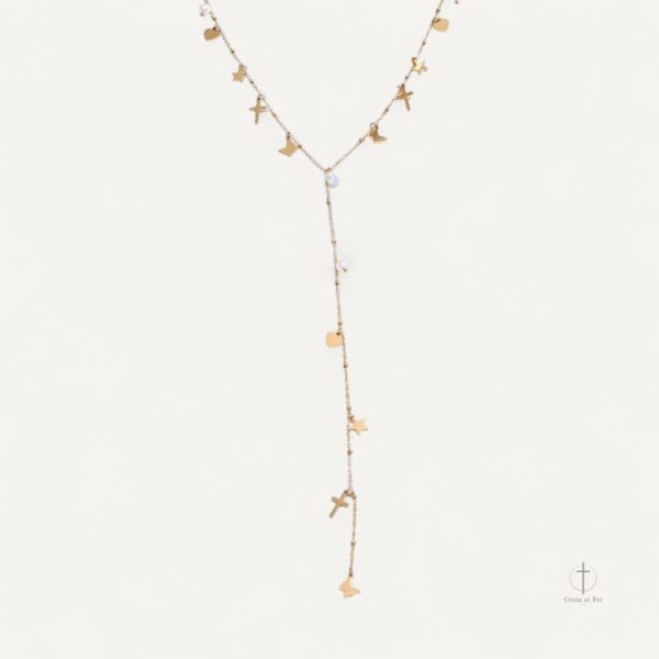 collier-croix-sautoir-a-breloques-1 Collier Croix Sautoir à Breloques