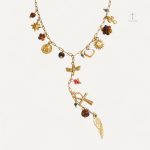 Collier Croix Sautoir élégant avec breloques