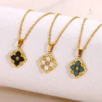 Design délicat de croix trèfle pour femme