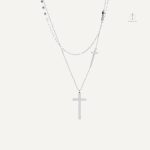 Collier Croix Trinité en acier inoxydable élégant