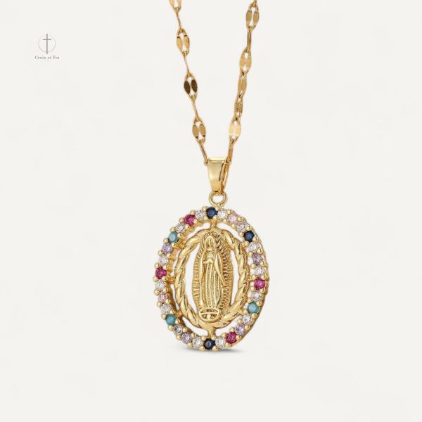collier-croix-vierge-marie-dore-classique-1 Collier Croix Vierge Marie Doré Classique élégant