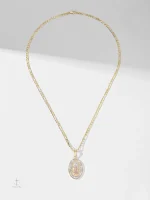 Collier Croix avec éclat doré, style classique