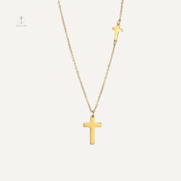 collier-double-croix-design-1 Collier Croix Double Design élégant et moderne