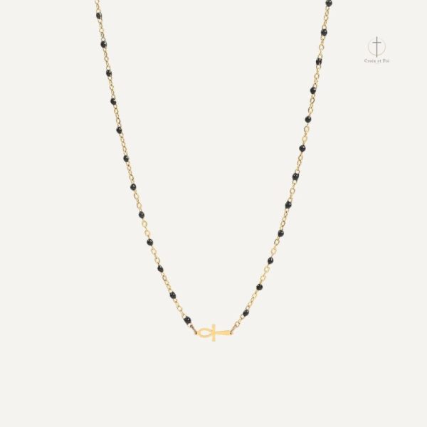 Collier Élégant avec Pendentif Croix Égyptienne