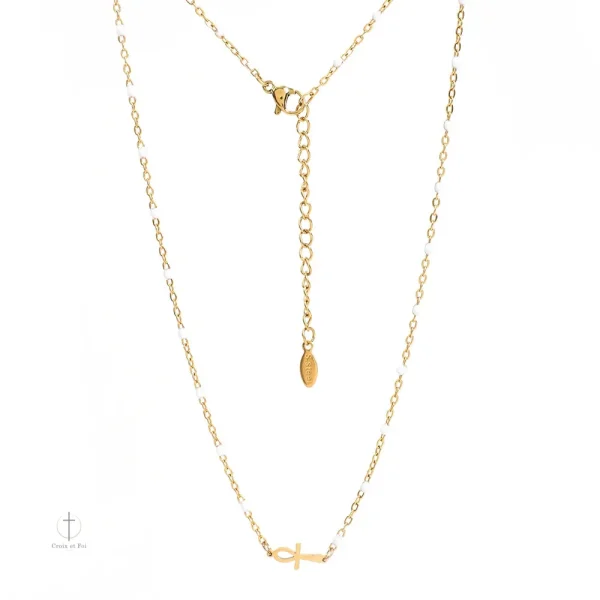 Collier Croix Antique, Élégance Égyptienne