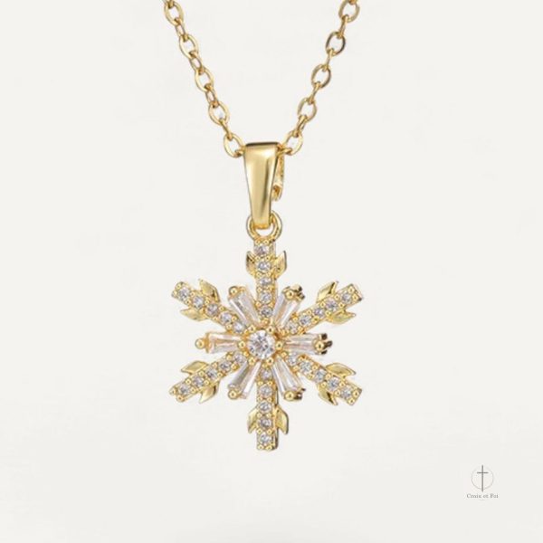 Collier Flocon de Neige en argent délicat