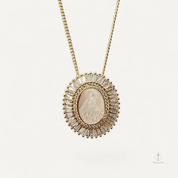 collier-medaille-nacre-vierge-marie-1 Collier Médaille Nacre Vierge Marie