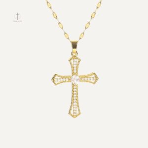 Collier Chrétien avec Croix en Zirconium