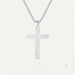 Collier en Argent avec Croix Gravée Inspirante