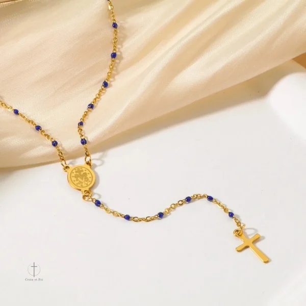 Pendentif artistique Croix Vierge Marie