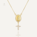 Collier Croix Divine Vierge, élégance spirituelle