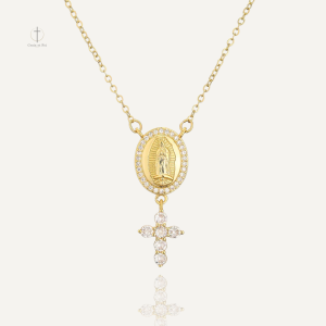 Collier Croix Divine Vierge, élégance spirituelle