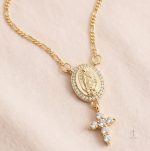 Collier avec croix, hommage à la Vierge