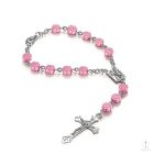 Accessoire chic, dizainier en croix rose