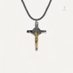 Pendentif Croix Bicolore en Argent Sterling