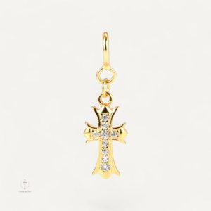 Pendentif Croix Brillante en argent avec éclat scintillant