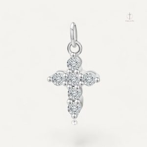 Pendentif Croix scintillant avec diamant