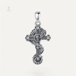 Pendentif Croix Gothique en Argent, style unique et élégant