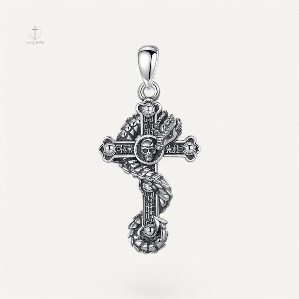 Pendentif Croix Gothique en Argent, style unique et élégant