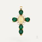 Pendentif Croix en Pierre Précieuse élégante