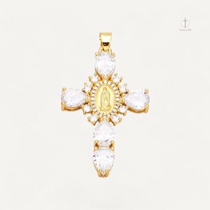 Bijou Croix en Pierre Précieuse, style raffiné