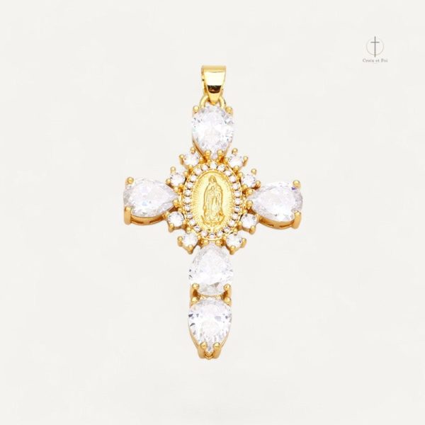 Bijou Croix en Pierre Précieuse, style raffiné