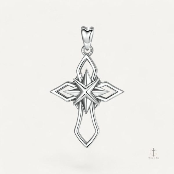 Pendentif Croix Rose des Vents en design élégant