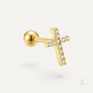 Petit Piercing Croix en acier inoxydable pour une touche élégante