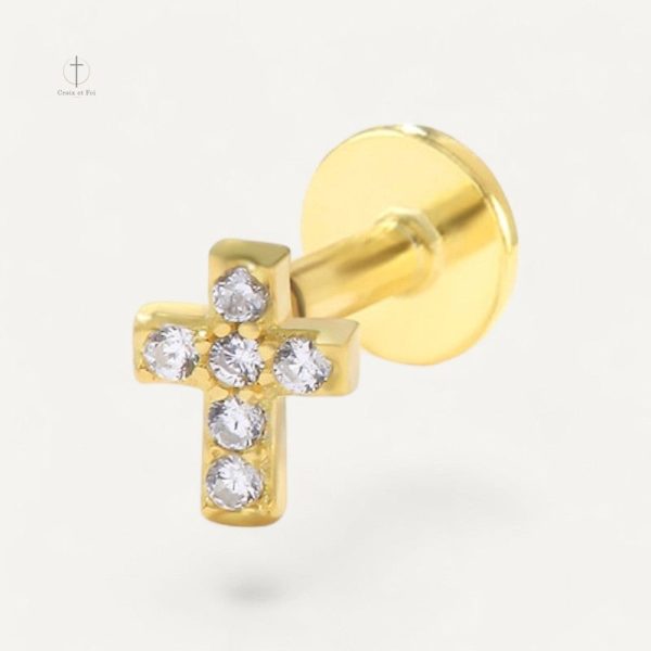 petite-boucle-doreille-croix-1 Petite Boucle d'Oreille Croix en design élégant et moderne